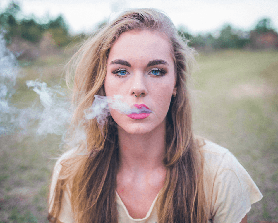 Girl smoke weed